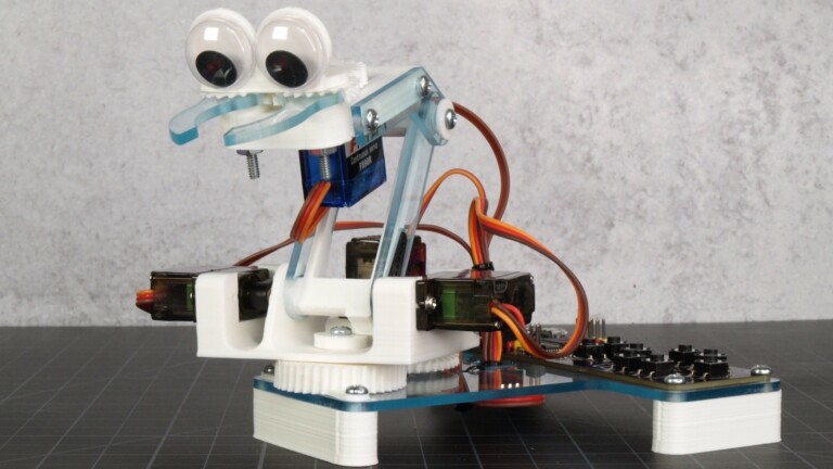 bitsyBot fun-size educational robot kit is 4″ tall and teaches robotics and programming