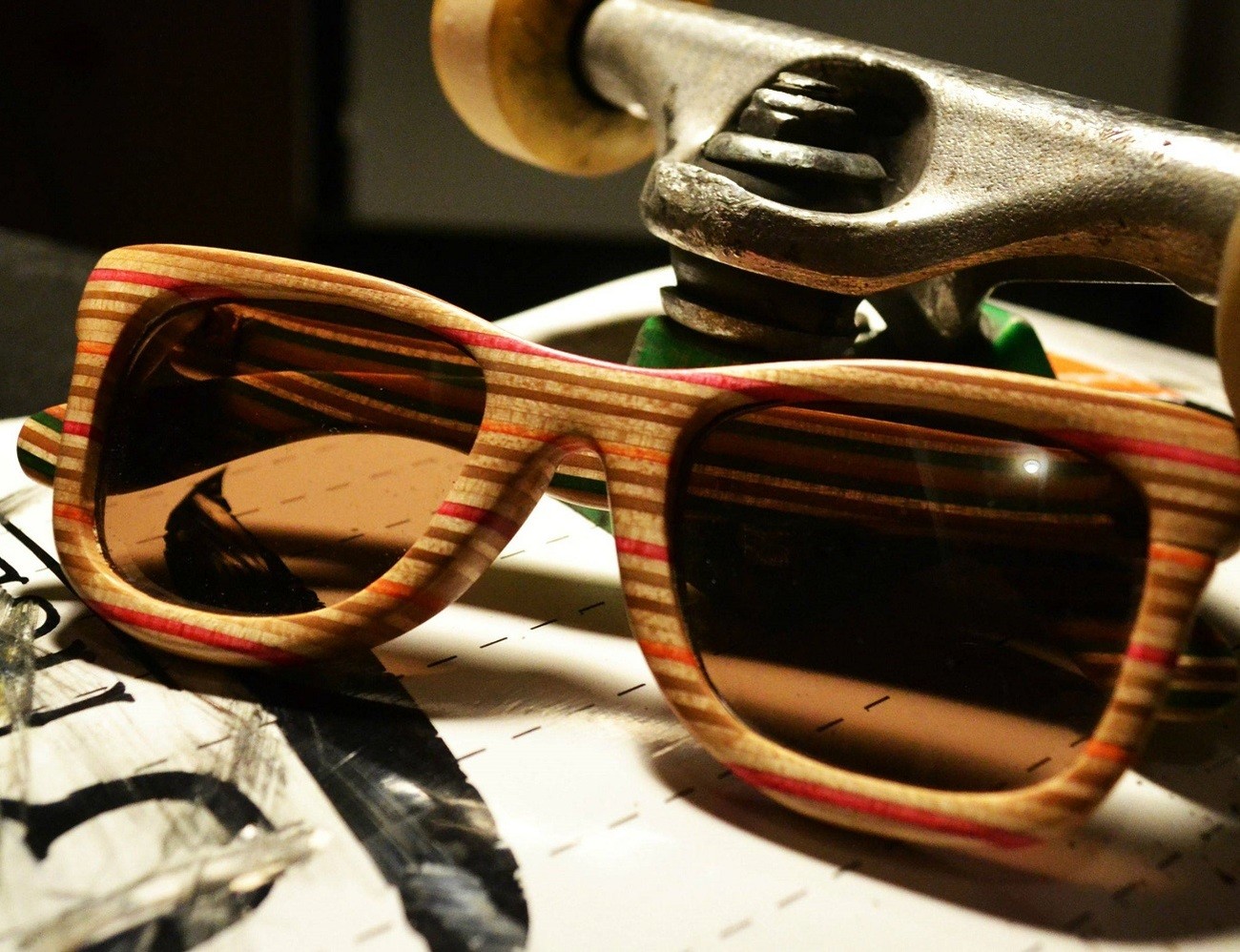 Canby Shades: Sunglasses Made of Broken Skateboard Deck