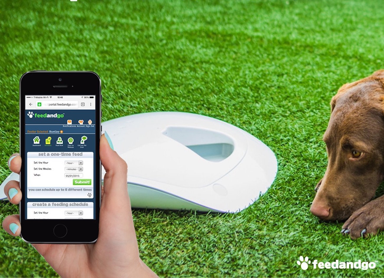 Feed and Go Smart Pet Feeder with Wi-Fi