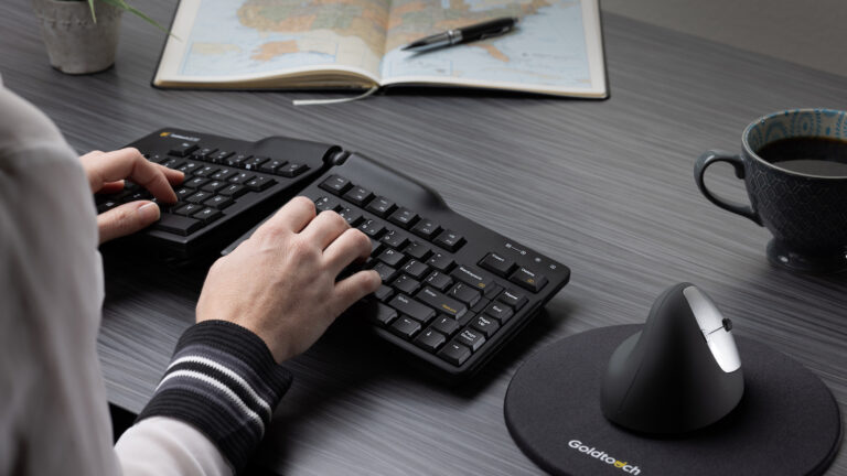 Goldtouch Elite Ergonomic Keyboard for PC or Mac with an Adjustable Design on Gadget Flow