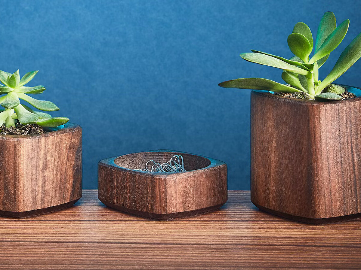 Grovemade Wood Dish is a petite place to store all your little workspace necessities