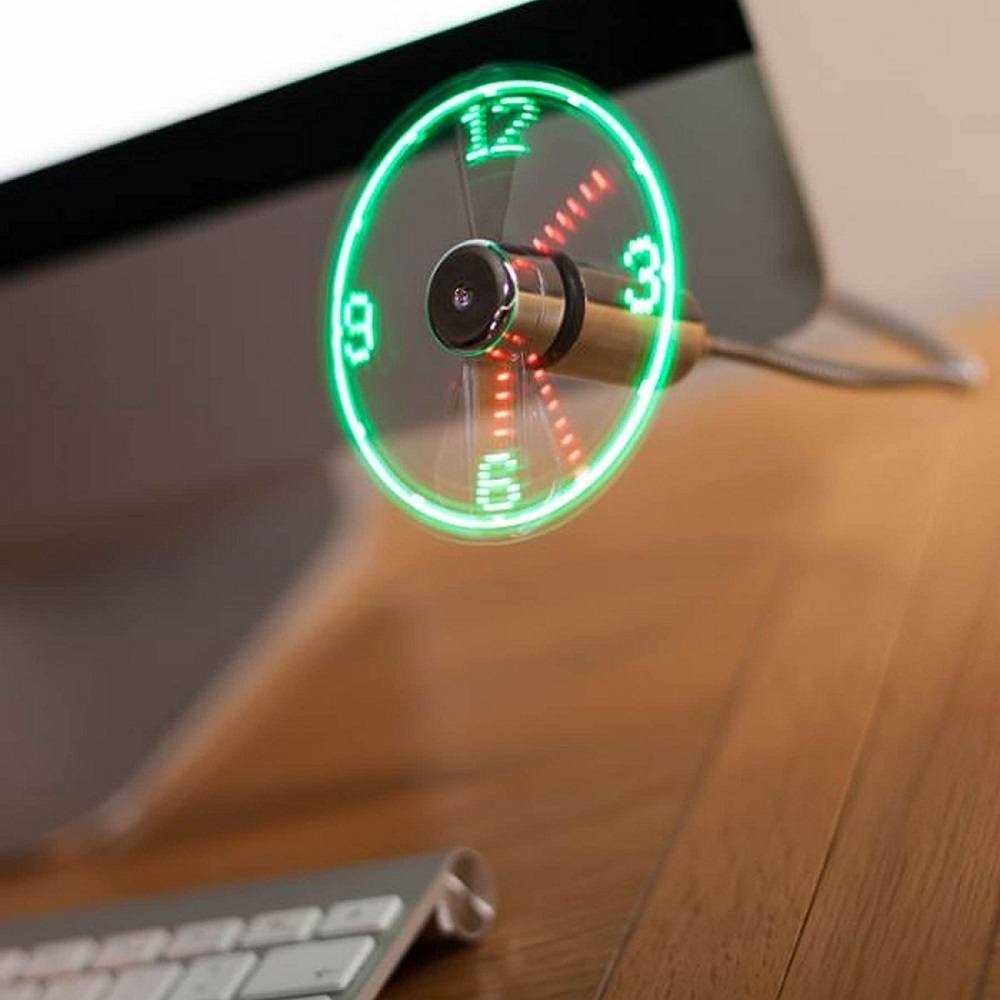 LED USB Fan Clock