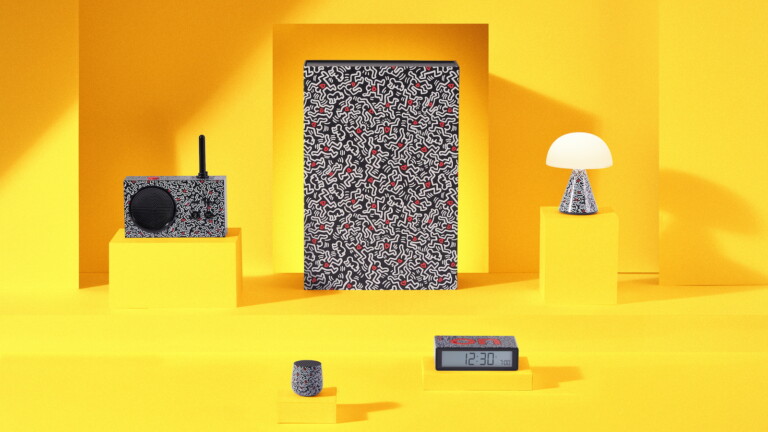 Lexon x Keith Haring collection includes a flip alarm clock, a portable speaker & more