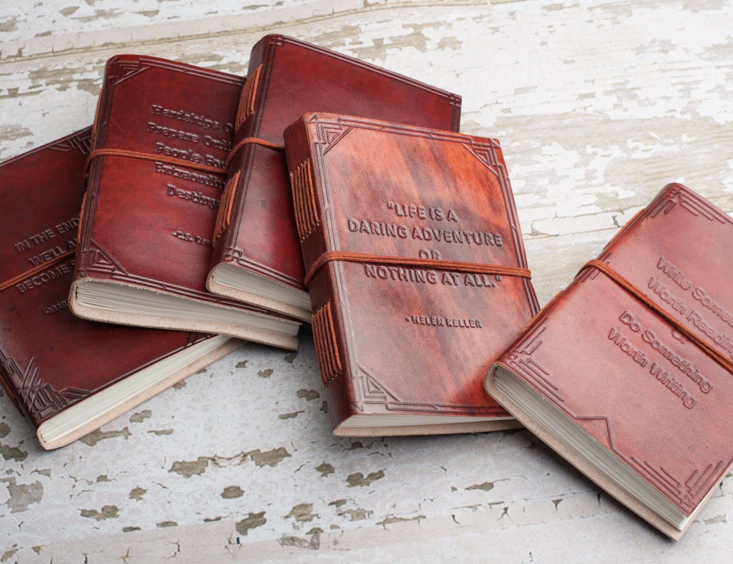 Embossed Handmade Leather Journals