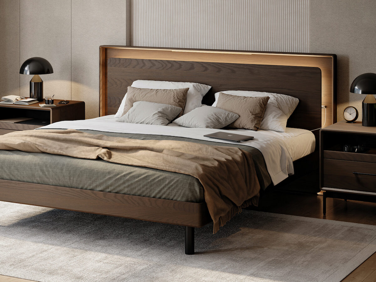 LINQ Bedroom Collection by BDI with Uniquely Functional Features and Storage on Gadget Flow