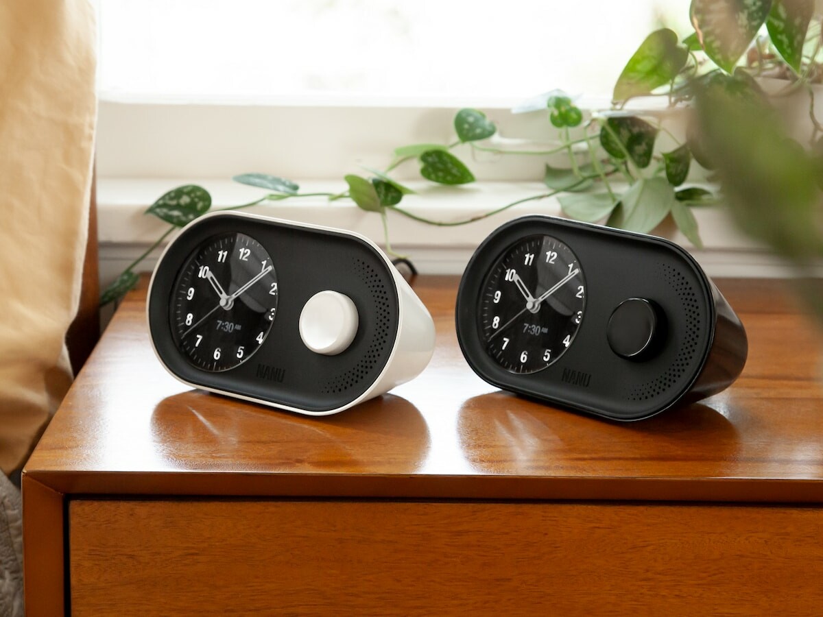 Arc Alarm Clock combines analog and modern with a discreet digital alarm display