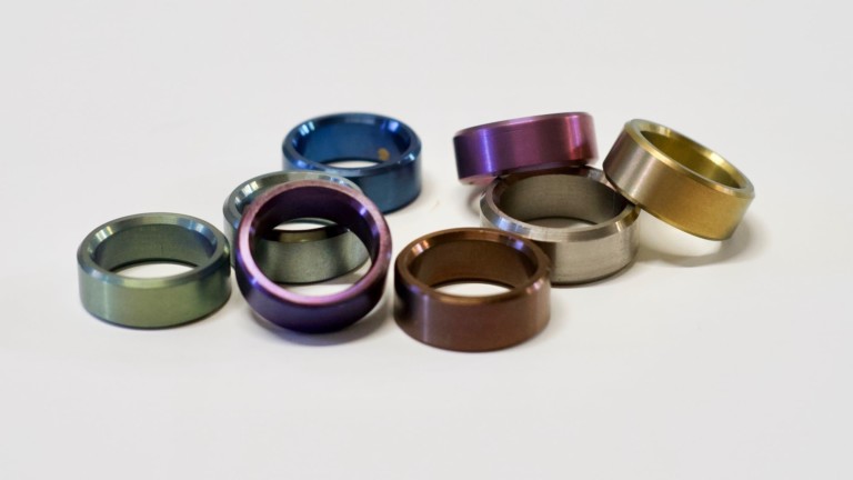 Oracle colorful titanium rings are simple but so unique