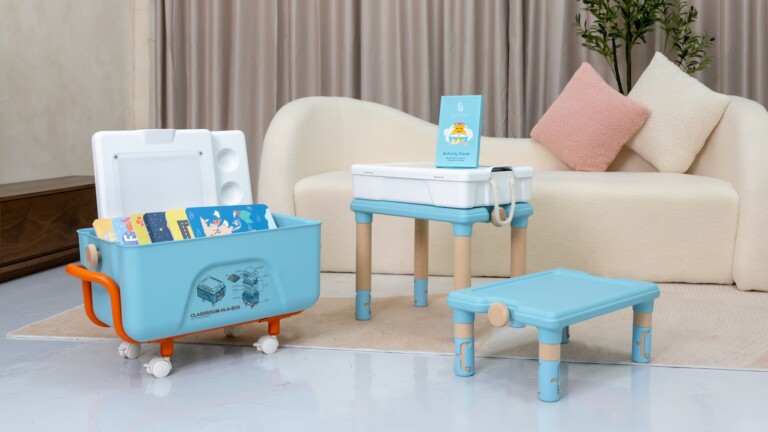 Out of The Box classroom in a box is an all-in-one learn & play unit for kids 2 and up