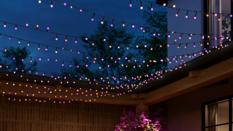 Philips Hue 2nd Gen Festavia smart string lights create a cozy vibe indoors and outdoors