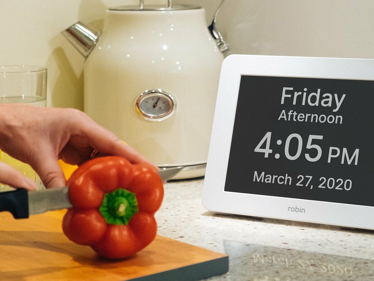 Robin Day Digital Clock reminds you of upcoming birthdays and has a 170° viewing angle