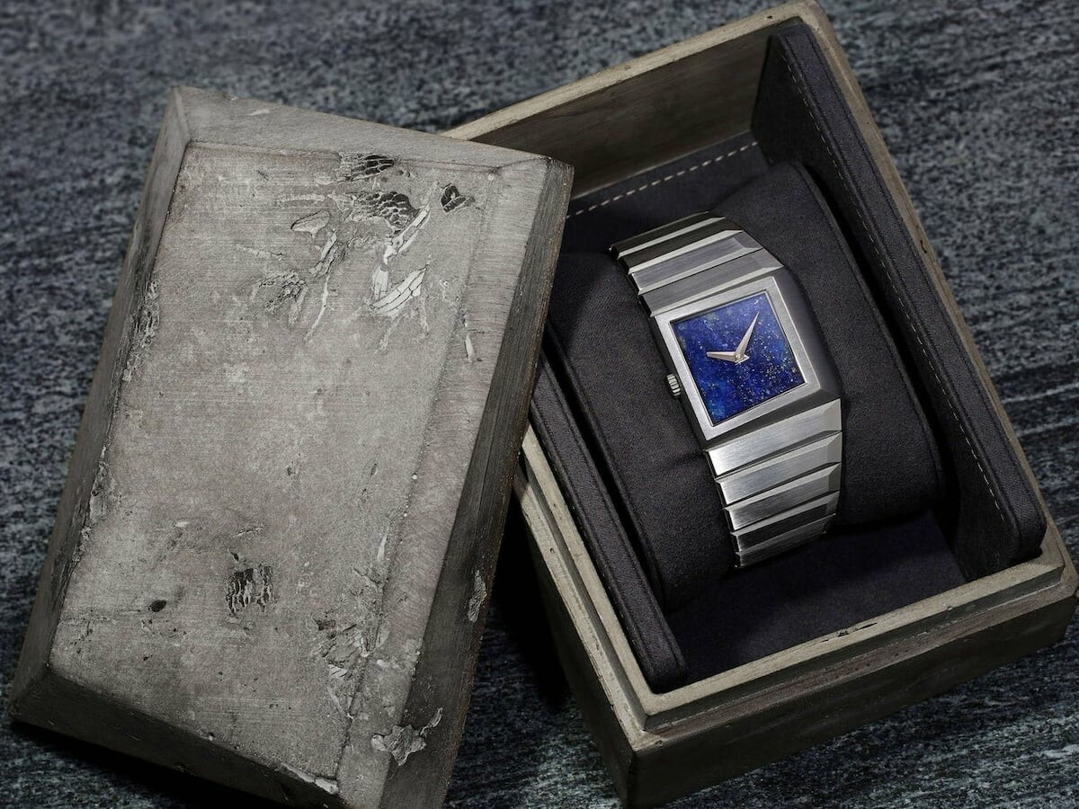 Toledo & Chan b/1 brutalist wristwatch echoes 1970s design with its sculptural elements